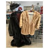 Acrylic Coat & Hat, Fur Stole