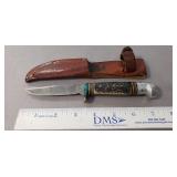 (1) Western Knife w/ Leather Sheath