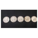 (5) Silver U.S. Quarters