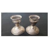 (2) Weighted Sterling Silver Candle Holders