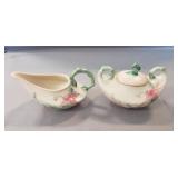 Vintage Hull Pottery Creamer & Sugar Bowl