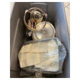 Tote With Silverplate, Metalware, Serving Pieces