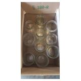 Box Lot Of (16) Assorted Glass Canning Jars