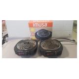(2) IMUSA Electric Single Burners (Both Work)