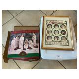Nativity Figures, Christmas Ornaments In Tote,