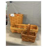 (3) Longaberger Baskets