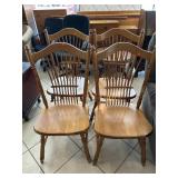 (4) Wooden Chairs; appear to be in good