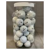 Canister Full Of Assorted Golf Balls
