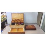 (2) Jewelry Boxes w/ Assorted Jewelry & More