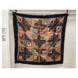 Vintage Hand Tied Quilt, Reverse Show Stains &