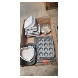 Box Lot Of Assorted Baking Pans