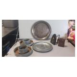 Tray Lot Of Assorted Items Including Pewter