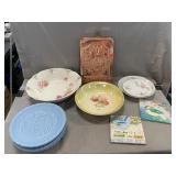 Fenton Blue Satin Bicentennial Plates, Asst.