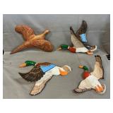 Ceramic Ducks & Pheasant Wall Hangers