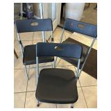(3) Padded Folding Chairs