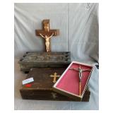 Priestï¿½s Sick Call Box, Jewelry Box & (2)