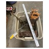 Tote With Metal Ammo Box, Hand Saws, Tools,