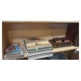 Shelf Lot Of Assorted Books, H.S. Yearbooks,