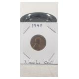 (1) 1940 Lincoln Cent