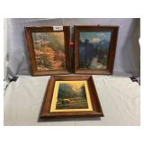 (3) Vintage Landscape Prints