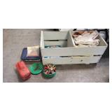 Wooden Crate w/ Assorted Items (Review Photos)