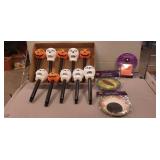 Tray Of Assorted Halloween Decorations Including