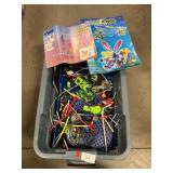 Tote With Lot Of Kï¿½Nex Pieces, Tote Has Lid