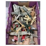 Box Lot Of Plastic Model Planes, Parts