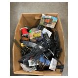 Box Lot Of HO Scale Train Track, Some Accessories