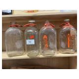 (4) Milk Bottles