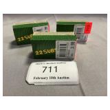 (150) Rounds Of .22 Subsonic Long Rifle Ammo