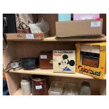 Shelf Lot With Vintage Kodak Cameras, Mickey