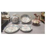 Decorative Vase, Bowl, Plates & Pitcher