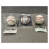 (3) Signed Baseballs
