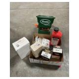 Lot With Scottï¿½s Hand Seed Spreader, Oil Filters,