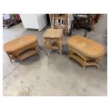 (3) Piece Wicker Set