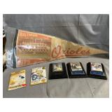 1975 Orioles Pennant, 1962 Sport Guides, Framed