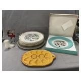 Egg Plate, Avon Christmas & Asst.Collector
