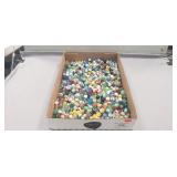 Tray Lot Of Assorted Marbles