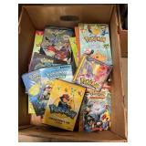 Box Lot Of Pokï¿½mon Books, DVDï¿½s, CD