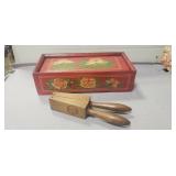 Decorative Wooden Box & Wooden Citrus Press
