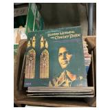 Wooden Crate With Vintage Vinyl Albums