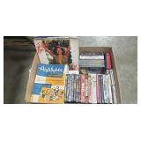 Box Lot Of Assorted DVDs, CDs, Albums, Childrens