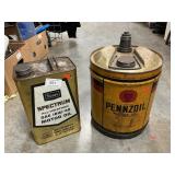 Pair Of Vintage Motor Oil Cans