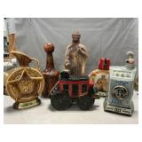 Lot Of Decanters, (Empty, 1 Missing Cap)