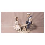 (1) Vintage LLADRO "See-Saw" Procelain Figurine