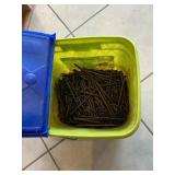 Bucket With 6 1/2ï¿½ Nails, Staples