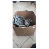 Box Lot Of Assorted Kitchen Cookware, Bakeware &