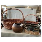 Decorative Baskets, Vase