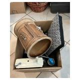 Box Lot With Adding Machine, Wastebasket, Lap